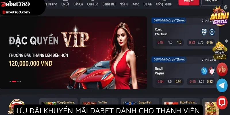 Ưu đãi khuyến mãi Dabet cho thành viên